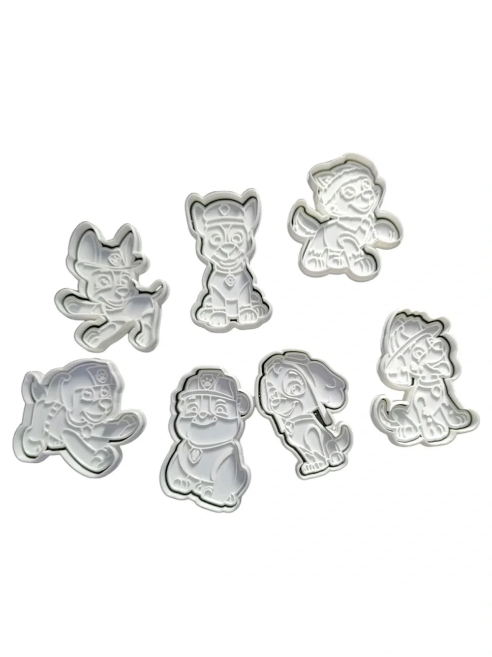Rescue Paw Patrol Cookie Cutter and Stamp Set Dog Party Fondant Clay Baking Tool